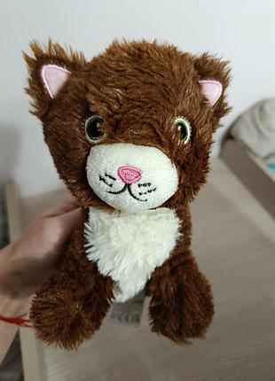 М'яка іграшка кіт, коричневий, маленький