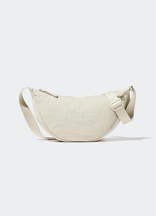 Uniqlo round mini shoulder bag  нейлоновая базовая сумка/бананка/ барсетка унисекс
