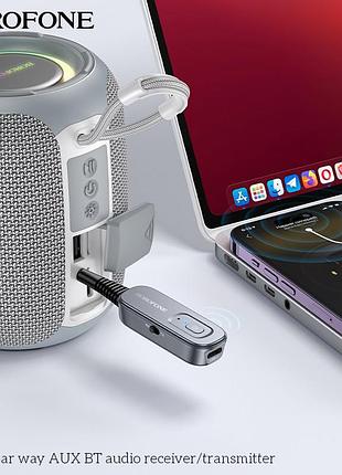 Bluetooth-ресивер borofone clear way aux bt audio receiver/transmitter metal grey ( ) 8