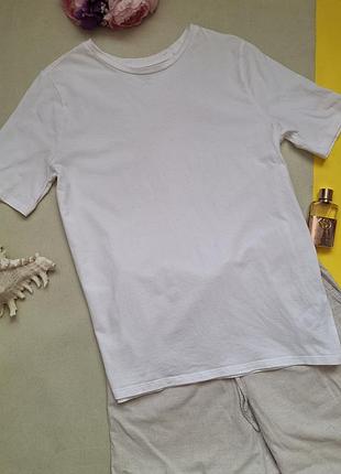 Біла базова футболка р.м,marks &spencer