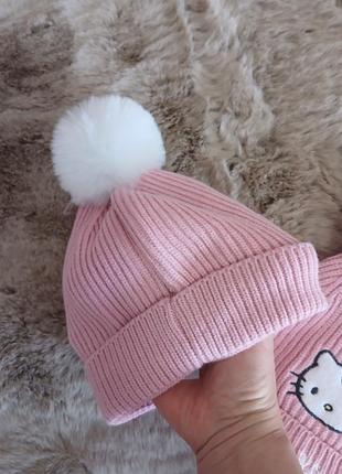 Зимняя шапка hello kitty для девочек 7