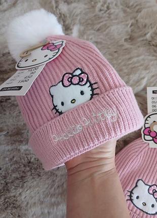Зимняя шапка hello kitty для девочек 3
