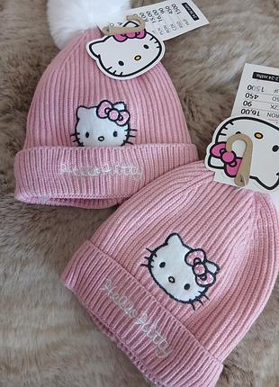 Зимняя шапка hello kitty для девочек