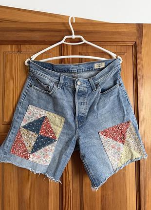 Шорти жіночі levi’s 90s patchwork medium wash 5