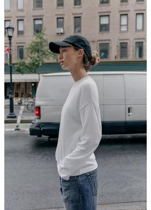 Білий лонгслів від zara 10