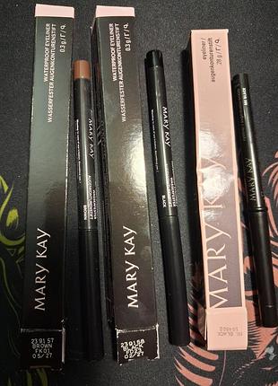 Контурні олівці для очей mary kay водостійкі, чорний та коричневий