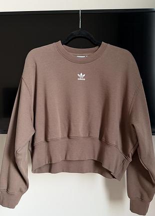 Кофта жіноча adidas укорочена, коричнева