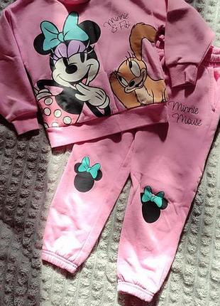 Повсякденний костюм для дівчинки minnie mouse рожевий фліс