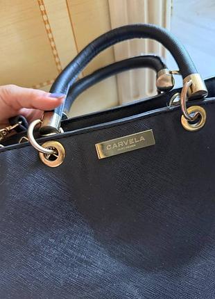 Carvela черная сумка с ручками и длинным ремешком