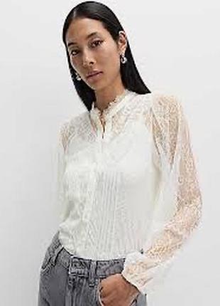 Мереживна блуза marks & spencer  (р.m) 4