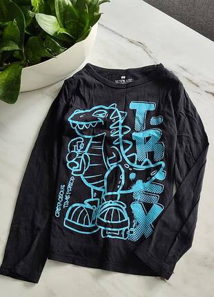 Кофта для хлопчика h&m чорна з динозавром, ріст 122-128