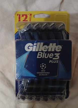 Станок для гоління gillette blue3 plus, 10 шт.