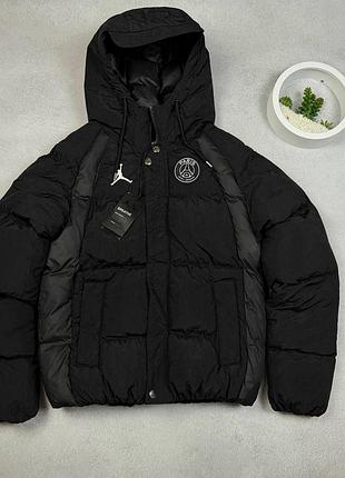 Пуховик jordan × psg puffer jacket m