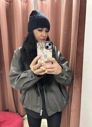 Шапка вязка со стразами 🥰 4
