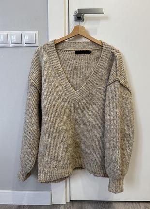 Жіночий светр оверсайз vero moda бежевий