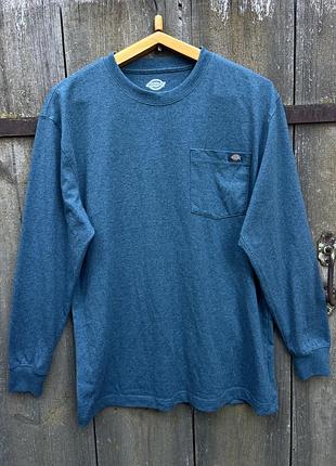 Лонгслів чоловічий dickies heavyweight pocket heather blue