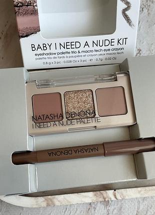 Набір natasha denona baby i need a nude eye kit палетка тіней олівець