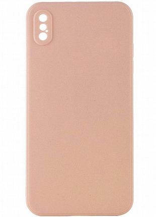 Силиконовый чехол candy full camera для apple iphone xs max (6.5") розовый / pink sand