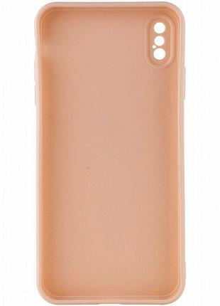 Силиконовый чехол candy full camera для apple iphone xs max (6.5") розовый / pink sand 2