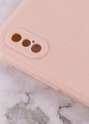 Силиконовый чехол candy full camera для apple iphone xs max (6.5") розовый / pink sand 3