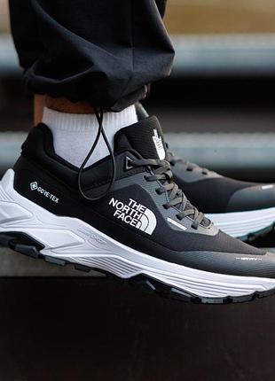 Мужские кроссовки the north face vectiv gore-tex nd черно белые на демисезон повседневной влагостойкий текстиль качественные зе норз фейс