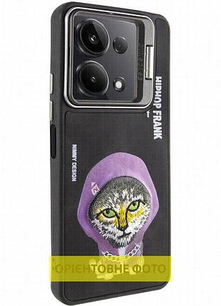 Tpu+pc чехол friends для xiaomi poco x6 / note 13 pro 5g black cat
