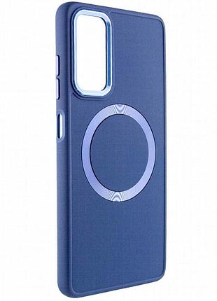 Tpu чехол bonbon metal style with magnetic fit для samsung galaxy a15 4g/5g / m15 5g синий / denim blue