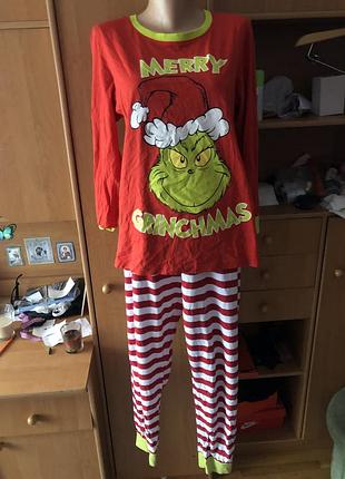 Пижама, комплект, костюм, 100% коттон, xl. george. grinch.