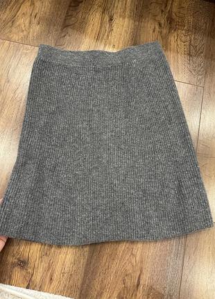 Міні-спідниця жіноча uniqlo сіра вовняна