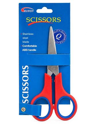Канцелярські ножиці №5 scissors "c" 89466, 14 см червоний
