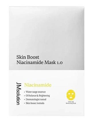 Осветляющая тканевая маска с 5% ниацинамидом jmsolution skin boost niacinamide mask 1.0