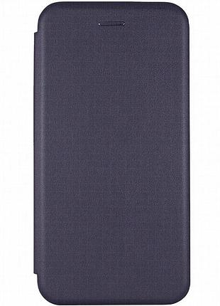 Кожаный чехол-книжка classy для motorola edge 60 neo темно-синий