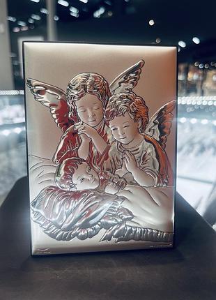 Ікона срібна 10*14 silver canvas 2
