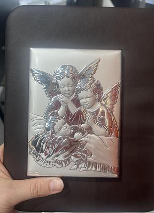 Ікона срібна 10*14 silver canvas 3