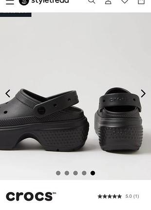 Сабо жіночі crocs на платформі чорні 2