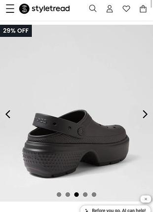 Сабо жіночі crocs на платформі чорні 4