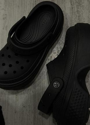 Сабо жіночі crocs на платформі чорні 6