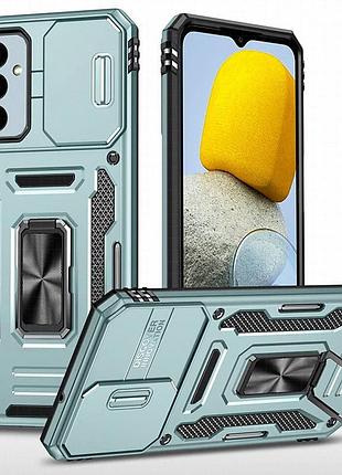 Ударопрочный чехол camshield army ring для samsung galaxy a15 4g/5g зеленый / light green