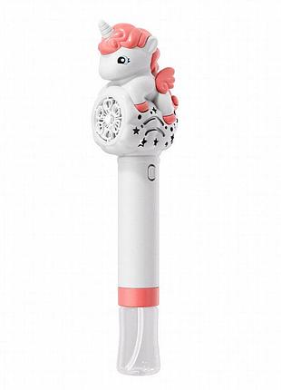 Пистолет с мыльными пузырями h055 little unicorn + bottle 50ml pink