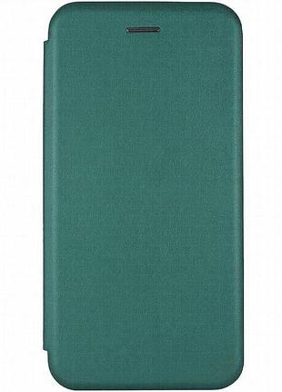 Кожаный чехол-книжка classy для samsung galaxy a37 5g зеленый