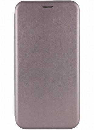 Кожаный чехол-книжка classy для xiaomi redmi note 14 pro 5g / 14 pro+ 5g серый