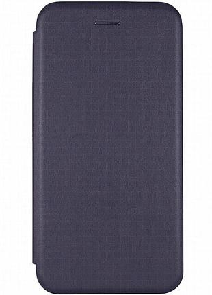 Кожаный чехол-книжка classy для xiaomi redmi note 15 4g/5g (eu) темно-синий