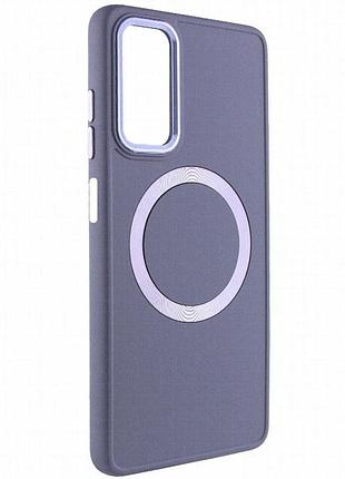 Tpu чехол bonbon metal style with magnetic fit для samsung galaxy a25 5g серый / lavender