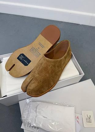 Женские рыжие коричневые балетки туфли ботинки лоферы таби madison margiela