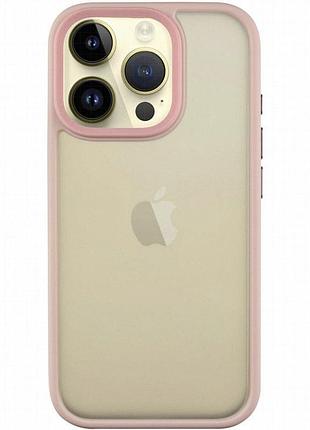 Tpu+pc чехол metal buttons для apple iphone 16 pro (6.3") розовый / pink