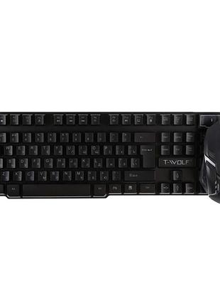 Клавиатура и мышь twolf tf200 мята упаковка черный