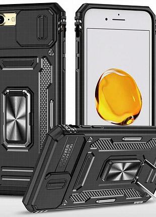 Ударопрочный чехол camshield army ring для apple iphone 7 plus / 8 plus (5.5") черный / black