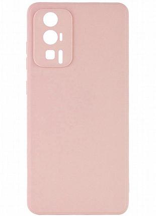 Силиконовый чехол candy full camera для xiaomi poco f5 pro розовый / pink sand