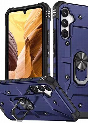 Ударопрочный чехол pathfinder ring для samsung galaxy s23 fe синий / navy