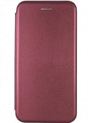 Кожаный чехол-книжка classy для xiaomi redmi note 11 pro 4g/5g / 12 pro 4g бордовый
